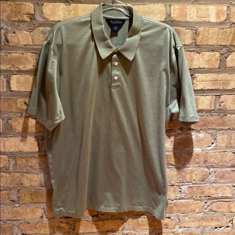 Men's Green Polo Shirt Brooks Brothers 100% cotton